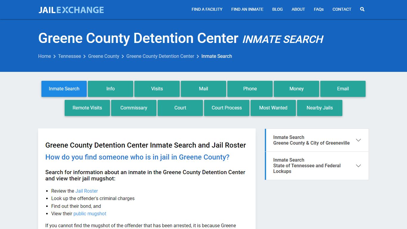 Greene County Detention Center Inmate Search - Jail Exchange