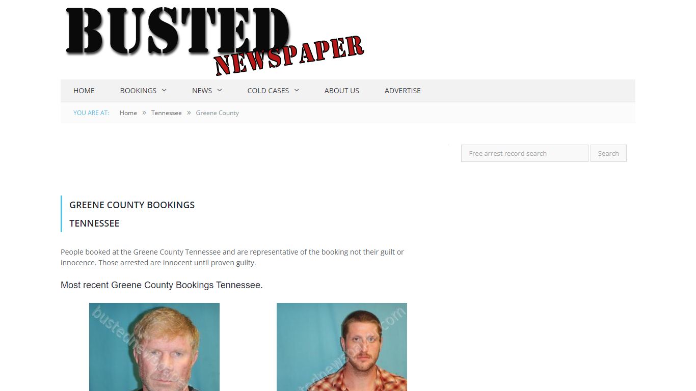 Greene County, TN Mugshots - BUSTEDNEWSPAPER.COM