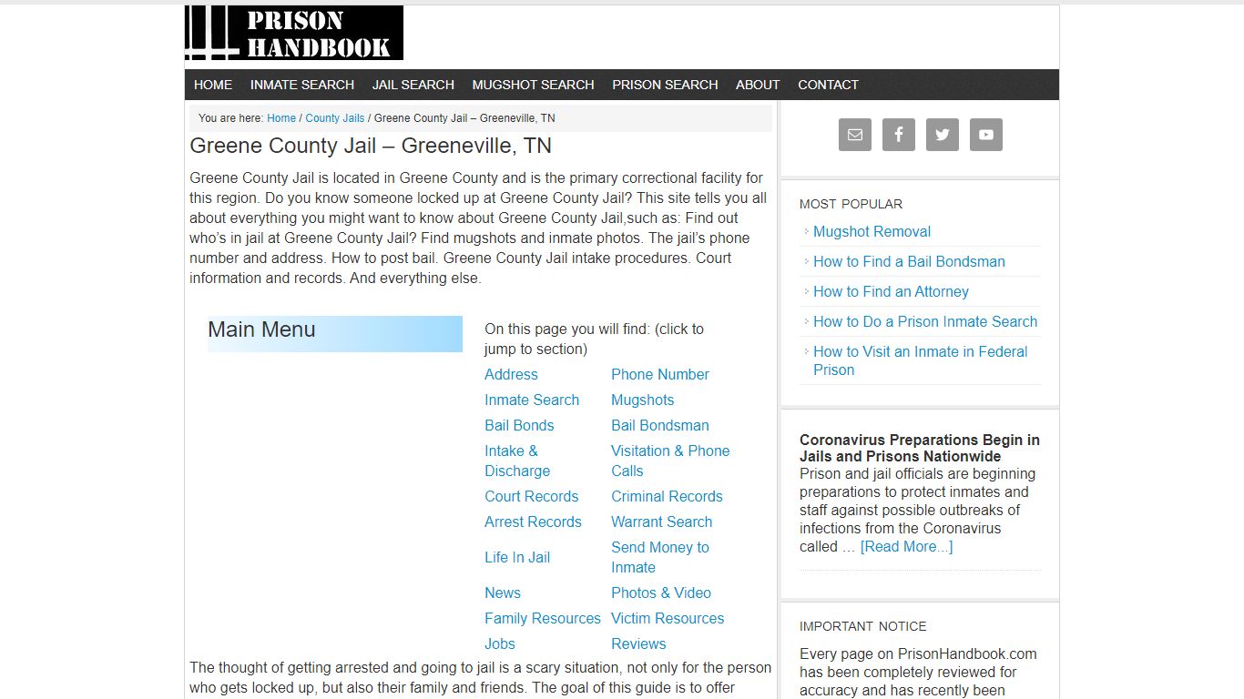 Greene County Jail – Greeneville, TN